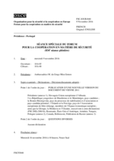 Journal de la 834ème séance spéciale du Forum