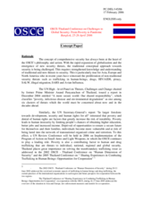 Concept paper for the 2006 OSCE-Thailand Conference