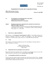 Practical arrangements for the 2009 OSCE-Japan Conference