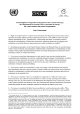 Joint Communique, Annual High-level Tripartite Meeting between the Council of Europe, the OSCE and the UN
