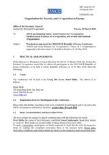 Practical arrangements for 2010 OSCE-Republic of Korea Conference
