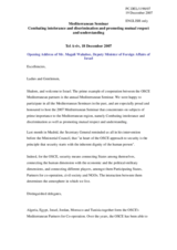 Opening Address by the Deputy Minister of Foreign Affairs of Israel, Mr. Magali Wahabee