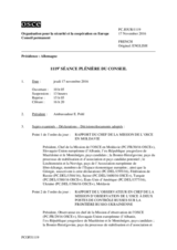 Journal de la 1119ème séance plénière du Conseil