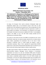 Statement by the Slovak EU Presidency in response to the update by Ambassador Martin Sajdik and to the report by Ambassador Ertugrul Apakan