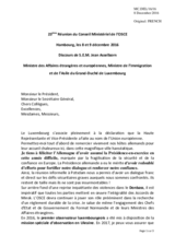   Statement by H.E. Jean Asselborn, Minister for Foreign Affairs, Minister of Immigration and Asylum