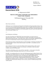 Rede des amtierenden Vorsitzenden und Außenminister Frank-Walter Steinmeier