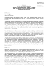   Statement by H.E. Edward Nalbandian, Minister for Foreign Affairs 