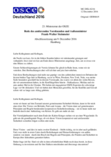 Statement by H.E. Frank-Walter Steinmeier, OSCE Chairperson-in-Office