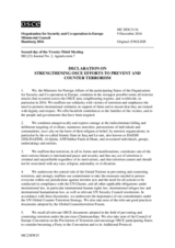 Doc 1 - Declaration on Strengthening OSCE Efforts to Prevent and Counter Terrorism Doc 1 - Declaration on Strengthening OSCE Efforts to Prevent and Counter Terrorism