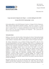 Report by the OSCE Chairmanship on Large Movements of Migrants and Refugees