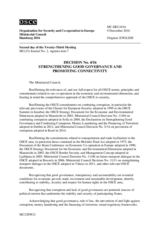 Decision No.4/16 -  Decision on Strengthening Good Governance and Promoting Connectivity