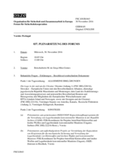 Journal der 837. Plenarsitzung des Forums