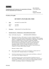 Giornale della 836a Seduta plenaria del Foro di cooperazione per la sicurezza