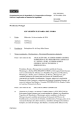 Diario de la 835ª Sesión plenaria del Foro de Cooperación en materia de Seguridad  