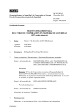 Diario de la 839ª Sesión extraordinaria del Foro de Cooperación en materia de Seguridad  