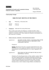 Journal of the 840th Plenary Meeting of the Forum for Security Co-operation