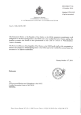 Response by the Delegation of San Marino to the Questionnaire on the Code of Conduct on Politico-Military Aspects of Security