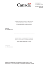 Statement by H.E. Stephane Dion, Minister of Foreign Affairs