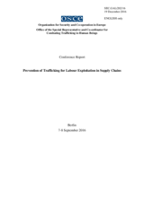 Prevention of Trafficking for Labour Exploitation in Supply Chains