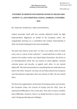 Statement by H.E. Dara Murphy, Minister for European Affairs