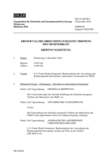 MC(23).JOUR/1 - First Day of the 23rd Meeting of the Ministerial Council 