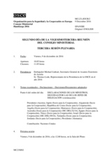 MC(23).JOUR/2 - Second Day of the 23rd Meeting of the Ministerial Council 