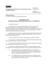 Permanent Council Decision No. 485 (it)