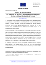 Statement by the Slovak EU Presidency on the Russia’s ongoing aggression against Ukraine and illegal occupation of Crimea