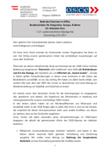 Rede des amtierenden OSZE-Vorsitzenden, Bundesministers für Integration, Europa, Äußeres, Sebastian Kurz Rede des amtierenden OSZE-Vorsitzenden, Bundesministers für Integration, Europa, Äußeres, Sebastian Kurz