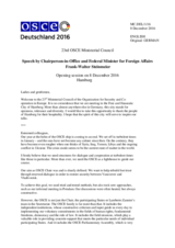 Statement by H.E. Frank-Walter Steinmeier, OSCE Chairperson-in-Office Statement by H.E. Frank-Walter Steinmeier, OSCE Chairperson-in-Office