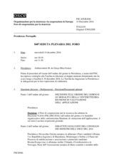 Giornale della 840a Seduta plenaria del Foro di cooperazione per la sicurezza