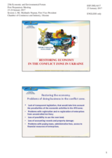 Presentation by Mr. Mykhailo Nepran, First Vice-President, Chamber of Commerce and Industry