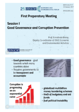 Presentation by Prof. Ermelinda Meksi, Deputy Coordinator/Head of Economic Activities