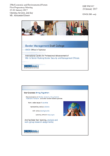 Presentation by Mr. Alexander Eliseev, Chief of Education, Border Management