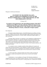 Statement by the Delegation of the Russian Federation in response to the update by Ambassador Martin Sajdik and to the report by Ambassador Ertugrul Apakan
