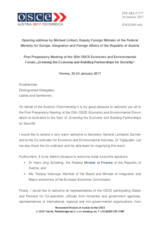 Opening Address by Amb. Michael Linhart, Deputy Foreign Minister of the Federal Ministry for Europe, Integration and Foreign Affairs