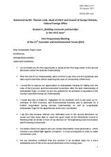 Statement by Mr. Lenk, Head of OSCE and Council of Europe Division, Federal Foreign Office