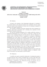 Statement by the Delegation of Armenia in response to the Delegation of Azerbaijan on the continued violation by Armenia of its obligations under international humanitarian law by refusing to return the body of a deceased Azerbaijani serviceman