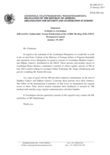 Statement by the Delegation of Armenia in response to the statement by the Delegation of Azerbaijan on the abduction of two Azerbaijani civilians by Armenia in the occupied territories