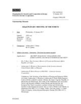 Journal of the 842nd Plenary Meeting of the Forum for Security Co-operation