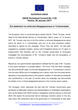 Statement by the Maltese EU Presidency on the enforced disappearances in Turkmenistan