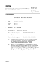 Journal of the 431st Plenary Meeting of the Forum for Security Co-operation (it)