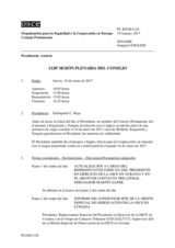 Diario de la 1128ª Sesión plenaria del Consejo Permanente 