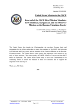 Statement by the Delegation of the United States on the lack of consensus on the draft decision on the extension of the mandate of the OSCE Office in Yerevan and on the draft decision on the extension of the mandate of the OSCE Office in Tajikistan