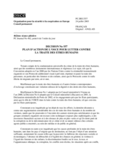 Décision No 557 plan d’action de l’OSCE pour lutter contre la traite des êtres humains