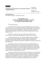 Decisione N.557 piano di azione OSCE per la lotta al traffico di esseri umani