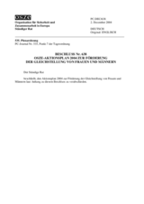 Beschluss Nr. 638 OSZE-Aktionsplan 2004 zur Förderung der Gleichstellung von Frauen und Männern
