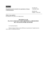 Decision No 638 plan d’action de l’OSCE 2004 pour la promotion de l’egalite entre les sexes