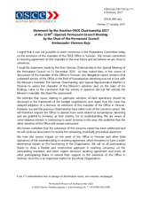 Statement by the Austrian OSCE Chairmanship on the extension of the mandate of the OSCE Office in Yerevan