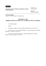 Décision No 1238 du Conseil permanent